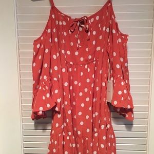 Tularosa Hattie Polka Dot Smock Dress